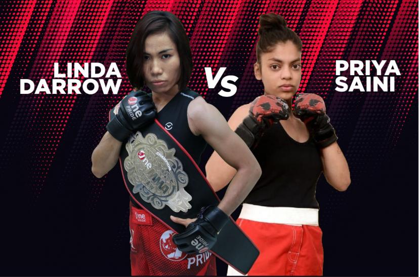Linda Darrow (kiri) akan ditantang Priya Saini dari India dalam ajang One Pride MMA yang akan digelar 21 Maret 2020.  
