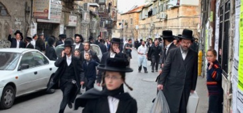 Lingkungan Mea Shearim, di Yerusalem, di mana banyak Yahudi ultra-ortodok bermukim