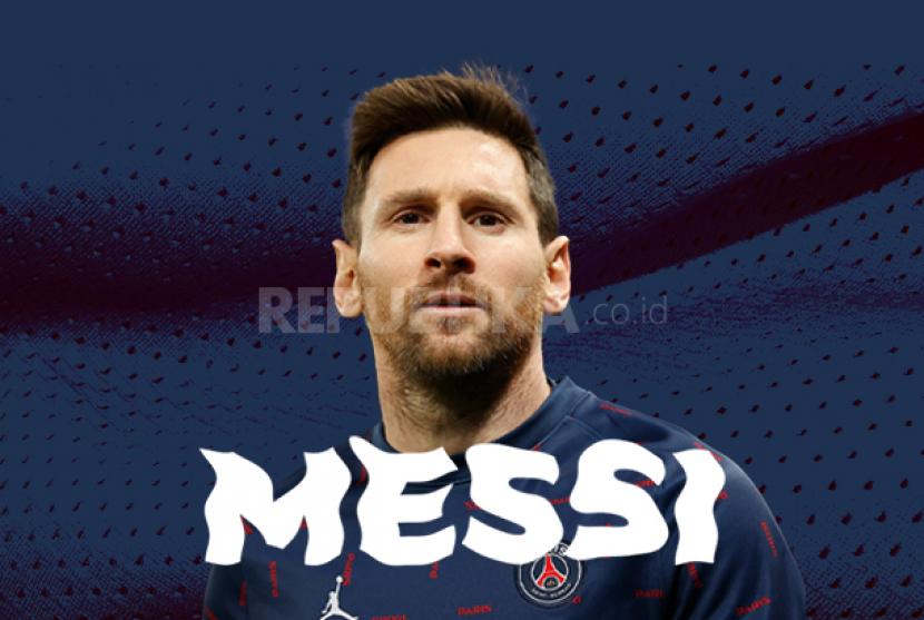 Bintang Paris Saint-Germain (PSG) Lionel Messi. Barcelona dilaporkan ingin pulangkan Messi ke Camp Nou.