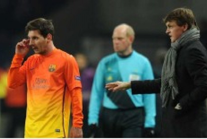 Lionel Messi dan Tito Vilanova.