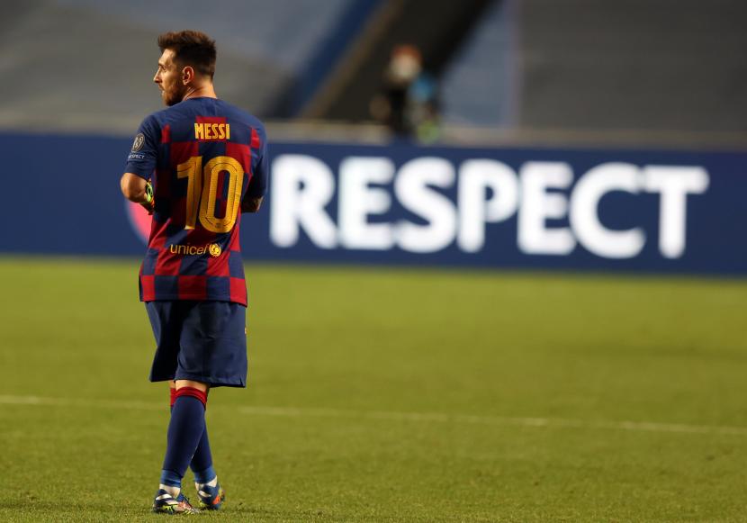 Bintang Barcelona Lionel Messi.