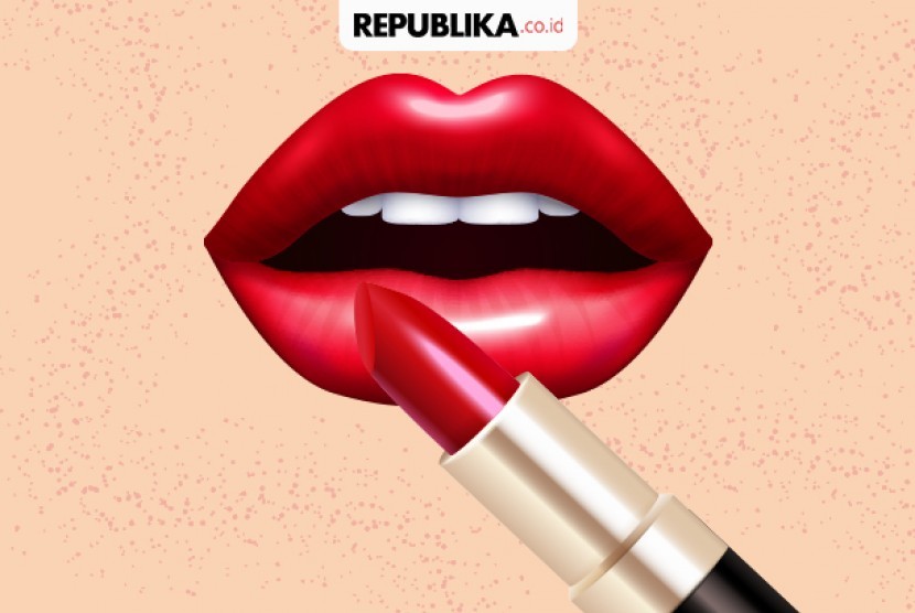 Lipstik (ilustrasi). Formula lipstik yang mengandung pewarna alami seperti ekstrak cranberry telah terbukti dapat menonaktifkan virus, bakteri, dan jamur. 