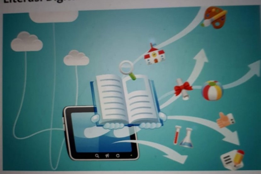 Literasi digital pada perpustakaan (ilustrasi)