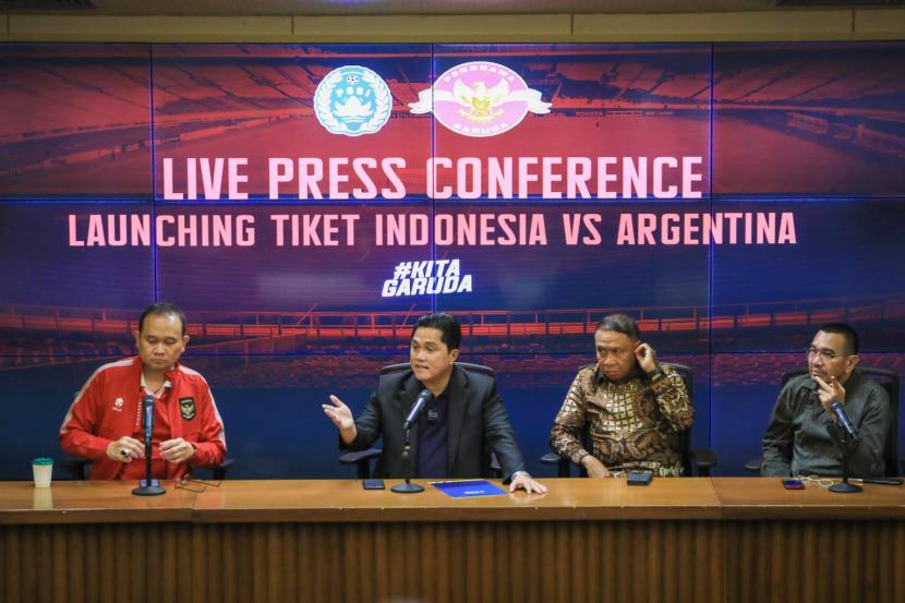 Live press conference launching tiket FIFA Matchday Indonesia Vs Argentina.