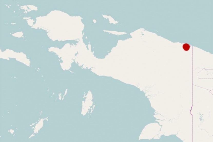 Location of Jayapura in Papua (in red)