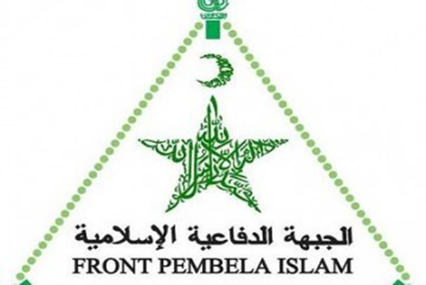 Penggeledahan markas eks FPI terkait dengan bom Makassar Maret. Logo FPI