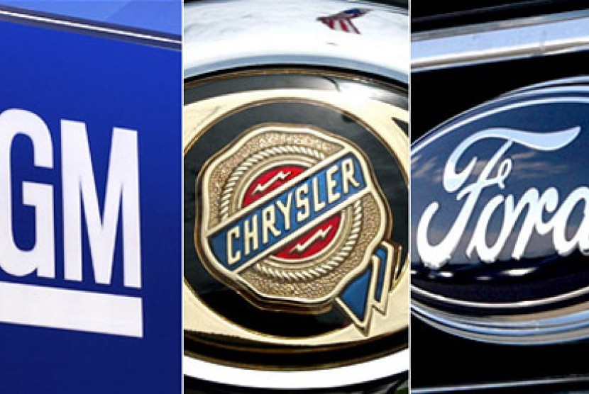 Logo GM, Ford dan Chrysler.