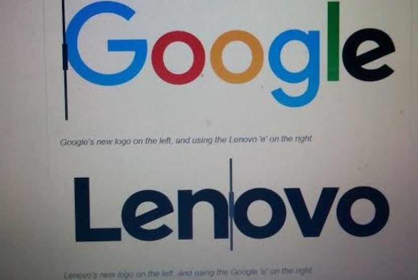 Logo Google dan Lenovo