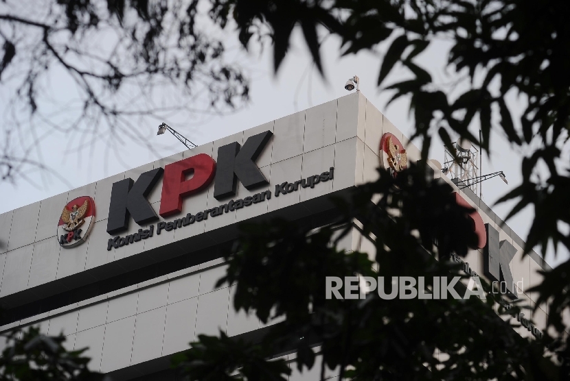 Logo Komisi Pemberantasan Korupsi (KPK) di Jakarta Selatan, Selasa (10/8/2021).