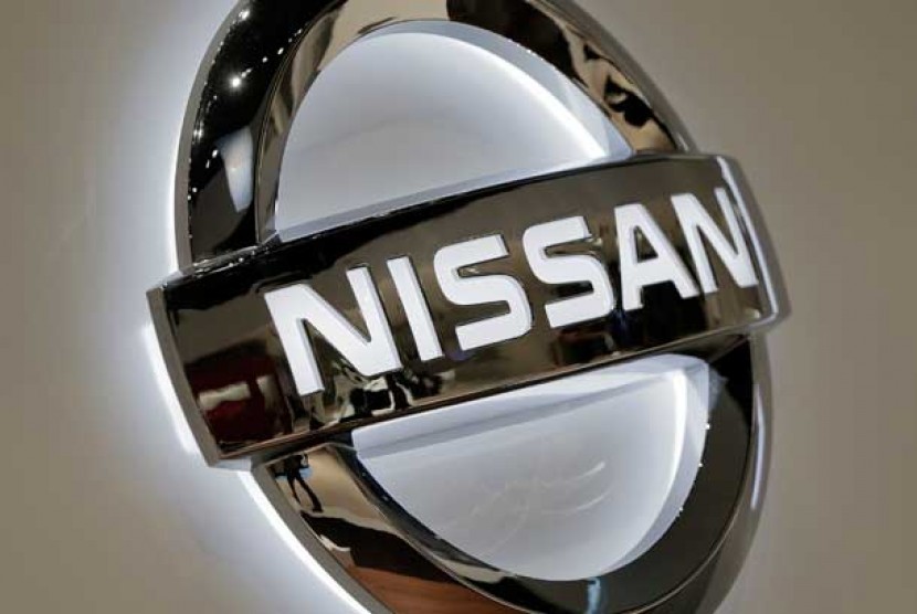 Logo Nissan. Penjualan mobil Nissan periode Januari-Mei turun 32,3 persen dibanding periode sama pada 2019.