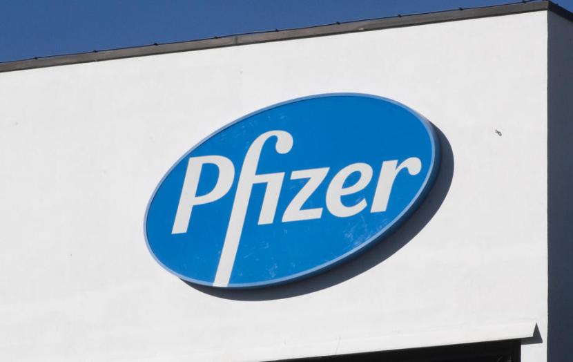 Logo Pfizer (Ilustrasi). Pfizer menjadi target penyelidikan di Italia.