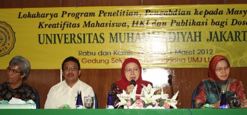 Lokakarya Program Penelitian, Pengabdian Kepada Masyarakat, Kreativitas Mahasiswa, HKI dan Publikasi Bagi Dosen Universitas Muhammadiyah Jakarta (UMJ) 