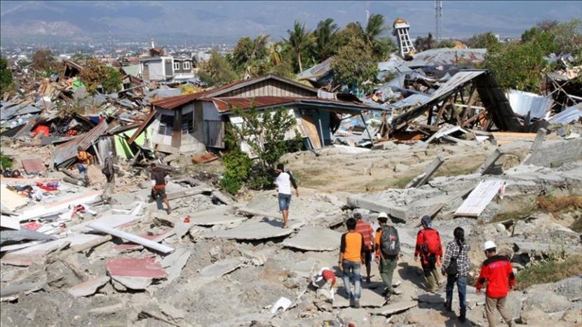 Lokasi bencana gempa (ilustrasi).