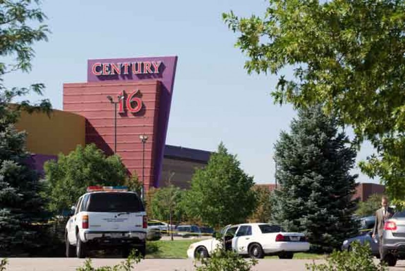  Lokasi bioskop Century 16 di Aurora, Colorado, AS, yang menjadi tempat tragedi penembakan saat premier film Batman.