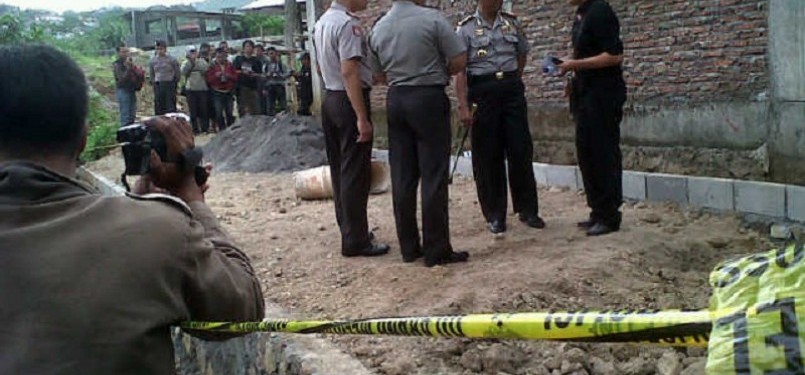 lokasi bom pipa Semarang diamankan aparat kepolisian