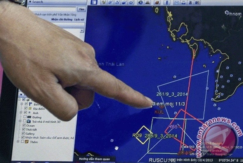Lokasi jatuhnya MH370