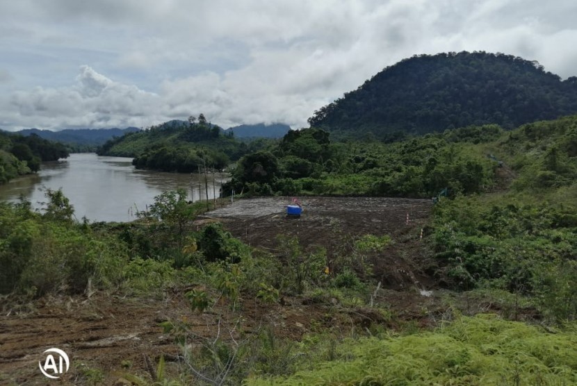 Lokasi pembangunan PLTA Kayan Hydro Energy di Kalimantan Utara yang akan dikunjungi Jokowi, Kamis (18/12). 