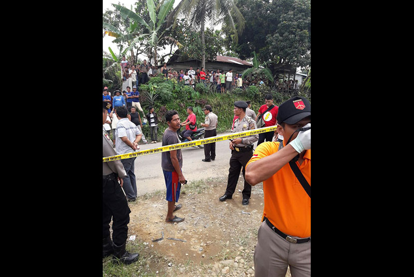 Lokasi penangkapan DPO terorisme di Jl Deli Tua dusun 3, desa Aji Baho, Biru-Biru, Deli Serdang, Sumut, Rabu (21/12) sekitar pukul 12.00 WIB.