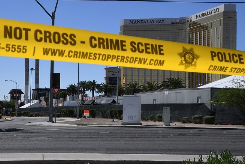 Lokasi penembakan di Las Vegas