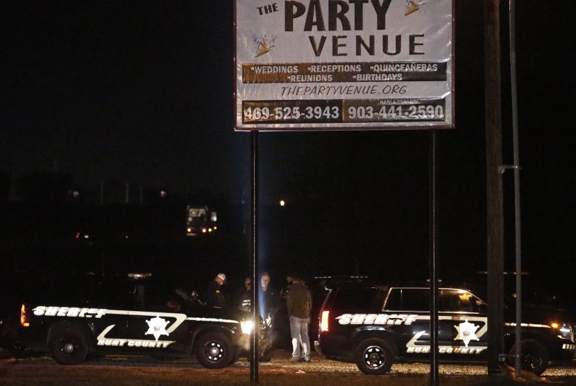 Lokasi penembakan pada sebuah pesta kampus di Texas, Amerika Serikat.