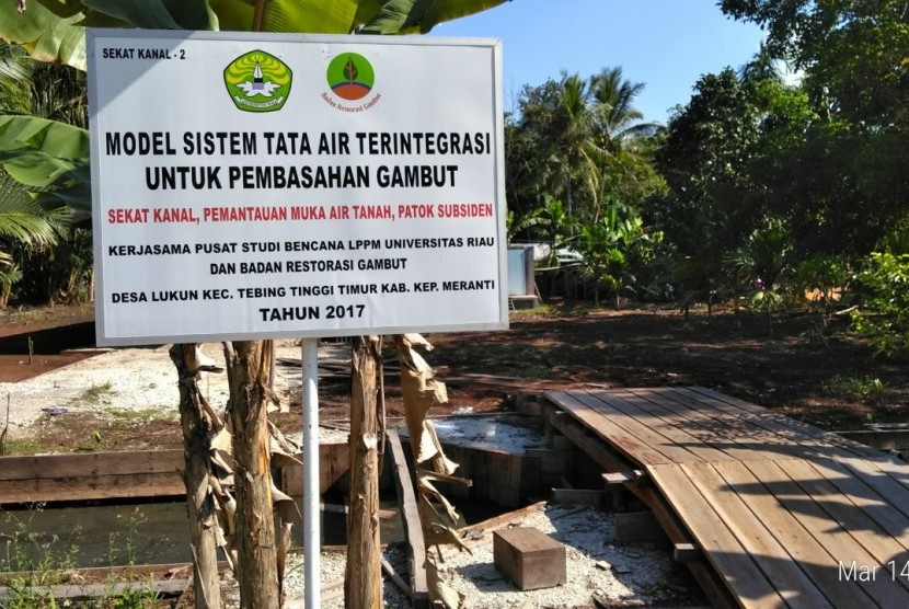 Lokasi restorasi gambut di Kepulauan Meranti. 