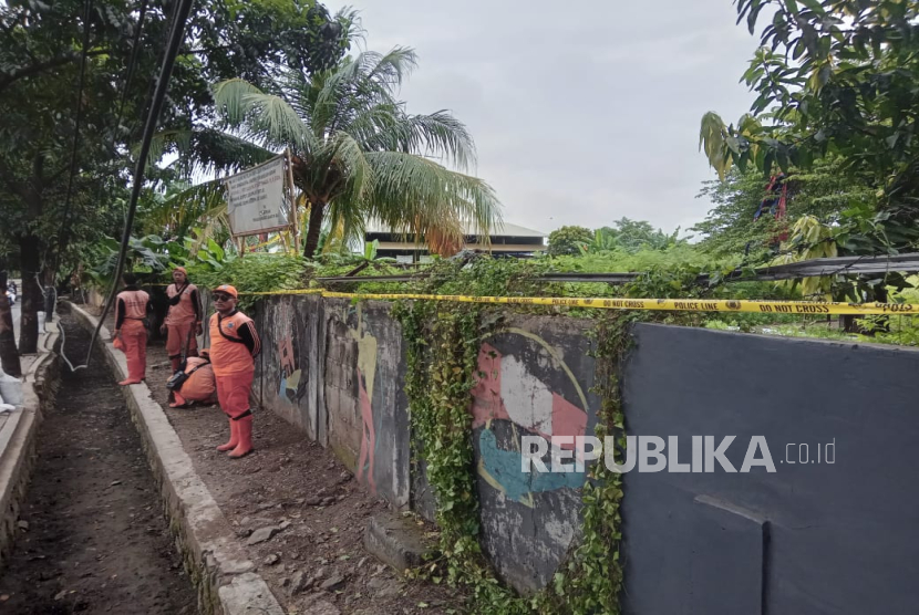 Lokasi tempat kejadian perkara (TKP) kepolisian menciduk preman di Jakarta Barat.