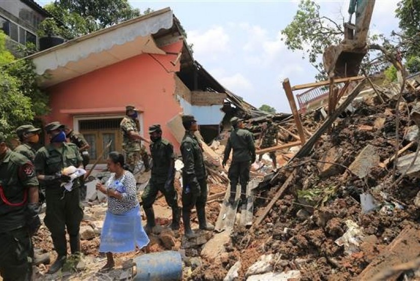Flooding and landslides hit Sri Lanka on Saturday.