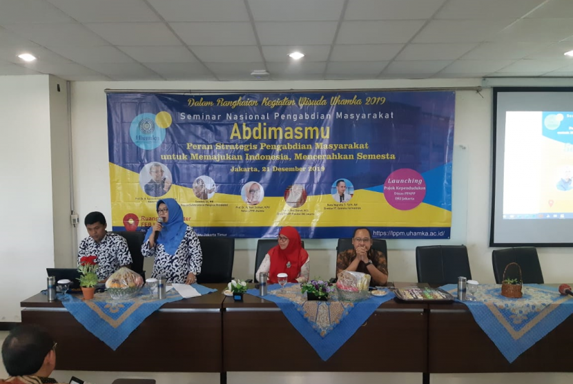 LPPM Universitas Muhammadiyah Prof DR HAMKA (Uhamka) menggelar seminar nasional hasil Pengabdian Masyarakat Muhammadiyah (Abdimasmu).