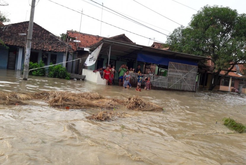 Luapan sungai Cimanuk merendam ribuan rumah warga di empat desa di Kabupaten Indramayu (ilustrasi)