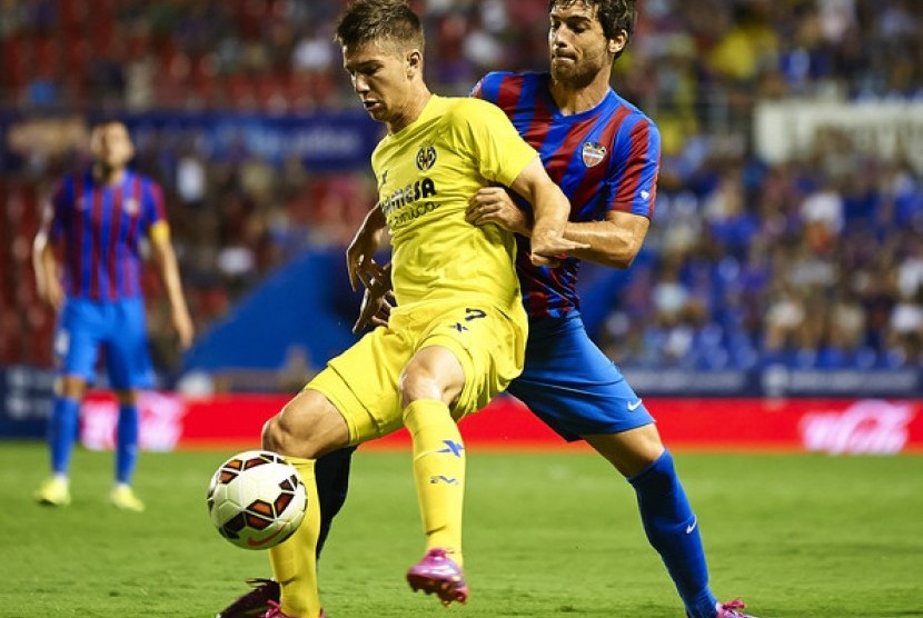 Luciano Vietto, pencetak gol kemenangan Villarreal atas Atletido Madrid.