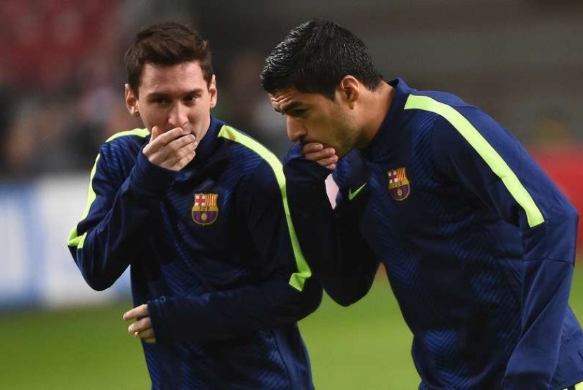 luis suarez bersama lio