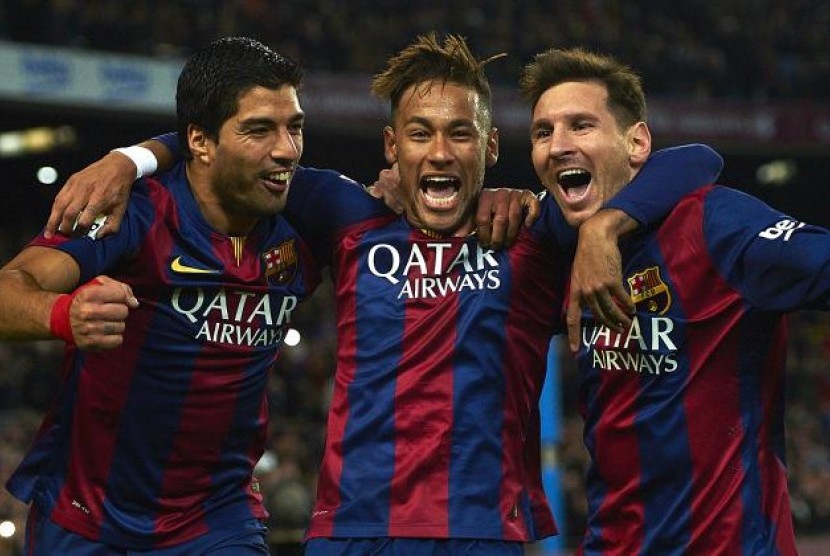 Luis Suarez, Neymar dan Messi