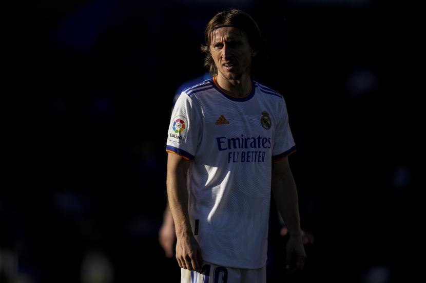 Gelandang Real Madrid Luka Modric. Modric berencana akan memperpanjang kontrak di Real Madrid. 