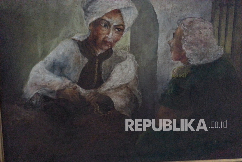 Lukisan ini dipasang di ruangan bekas tahanan Pangeran Diponegoro di area Museum Rotterdam di Makassar, Ujungpandang.