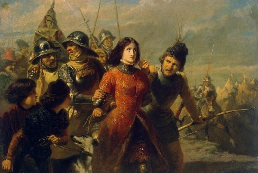 Lukisan penangkapan Jeanne d'arc oleh pasukan Inggris