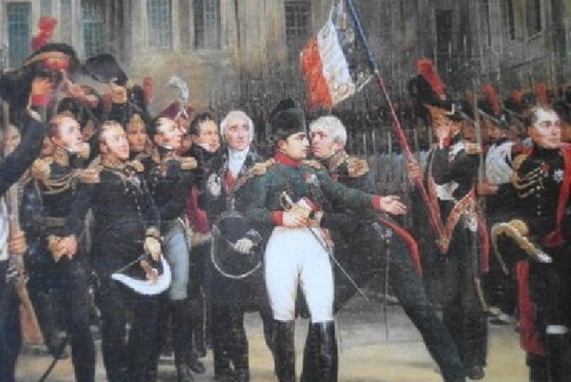 Lukisan saat Napoleon akan dibuang ke Pulau Elba