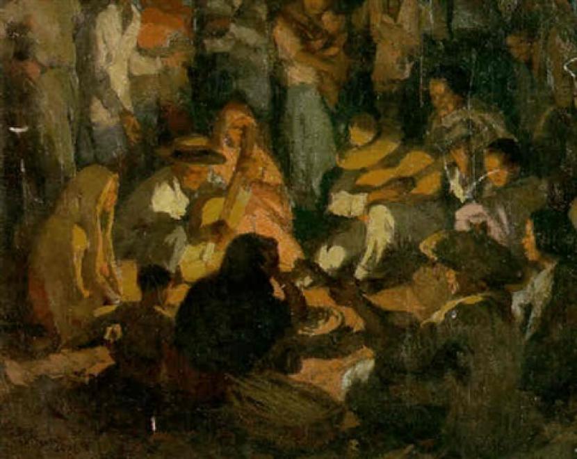 Lukisan suasana duka akibat kekerasan di Perang Sipil Amerika Latin.