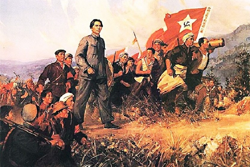 Lukisan Tentara Pembebasan Cina di awal berdirinya 