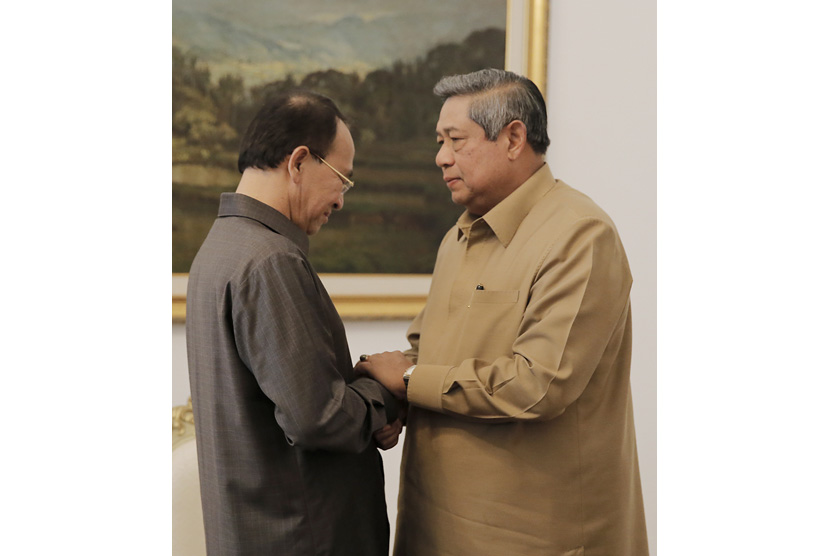 Presiden Susilo Bambang Yudhoyono menerima Menteri Agama Suryadharma Ali, di Istana Bogor, Jawa Barat, Senin (26/5). 