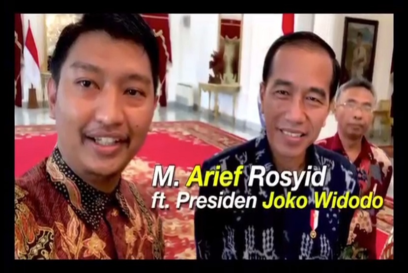 M Arief Rosyid ngevlog bareng Presiden Joko Widodo di Istana Negara
