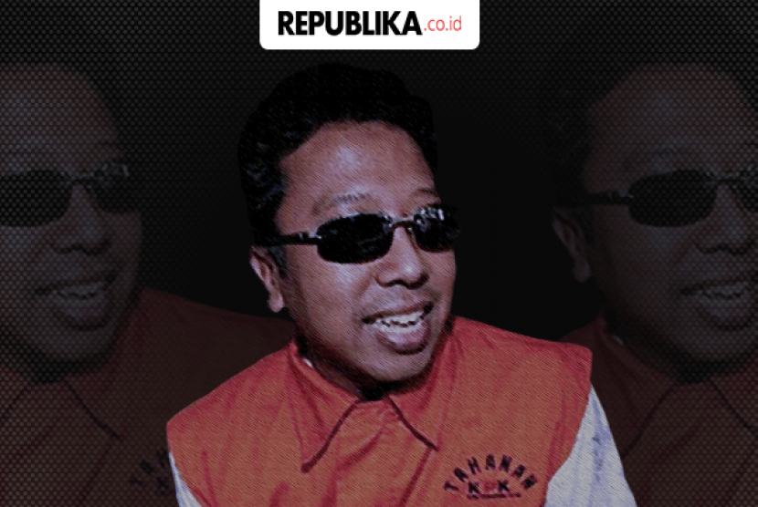 Tersangka kasus dugaan suap distribusi pupuk, Bowo Sidik Pangarso bergegas menuju mobil tahanan seusai menjalani pemeriksaan di gedung KPK, Jakarta, Selasa (9/4/2019). 