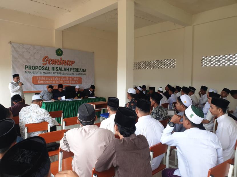 Ma'had Aly Babussalam, Aceh Utara mengadakan seminar proposal risalah untuk pertama kalinya, Selasa dan Rabu, 16 dan 17 Agustus 2022.
