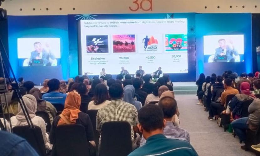 Mahasiswa Universitas Nusa Mandiri (UNM) kunjungi pagelaran BUMN Startup Day yang berlangsung di ICE BSD, Tangerang, Banten pada Rabu (28/9/2022).