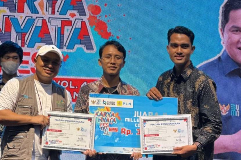 Mahasiswa Unja pembuat sabun organik daun kersen memenangkan lomba Millenial Business Plan Competition Karya Nyata Festival Vol 4.0’ di Jambi, Ahad (17/12/2023). 