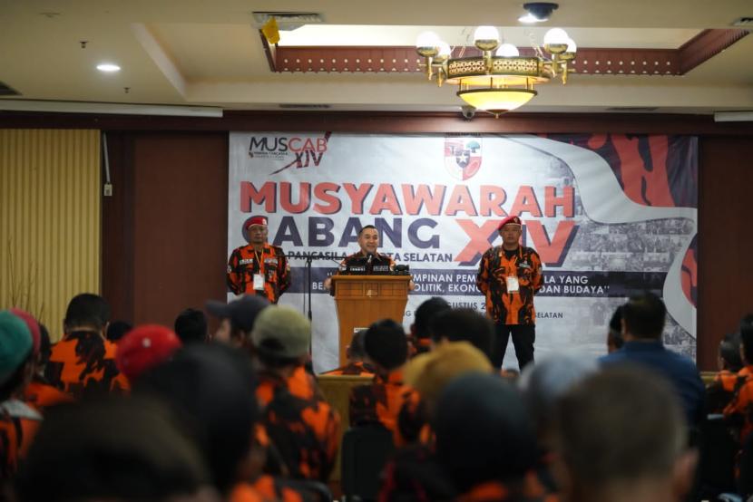Majelis Pimpinan Cabang (MPC) Pemuda Pancasila (PP) Kota Administrasi Jakarta Selatan menggelar Musyawarah Cabang (Muscab) dengan tema Menuju Kepemimpinan Pemuda Pancasila yang Berdikari secara Politik, Ekonomi, Sosial dan Budaya. 