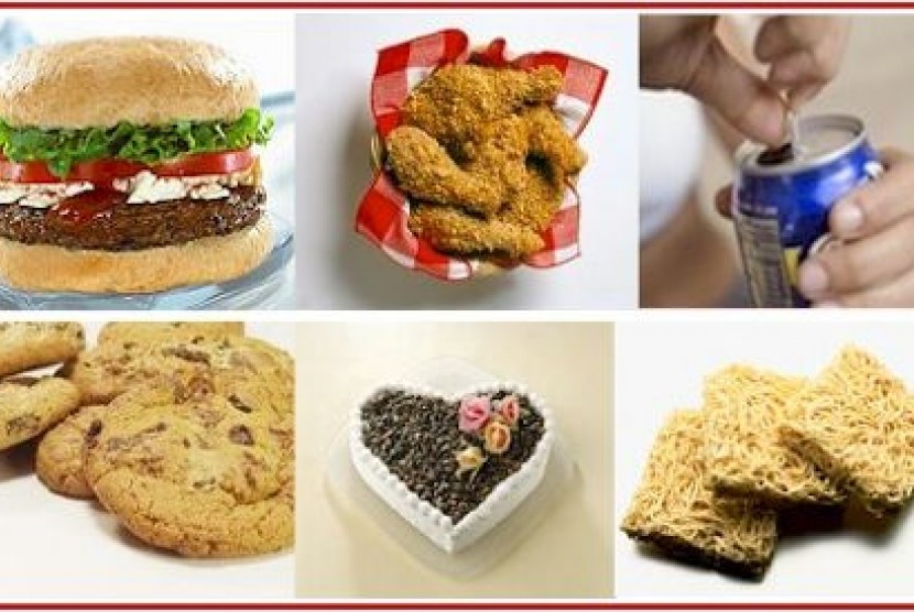 Makanan tinggi lemak, gula dan kalori (ilustrasi)