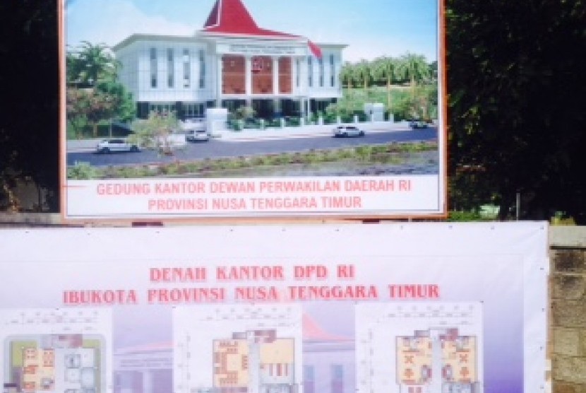 Maket gedung DPD RI di Kupang.