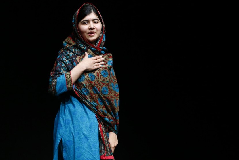 Malala usai berbicara di Inggris mengenai hadiah nobel yang diterimanya.