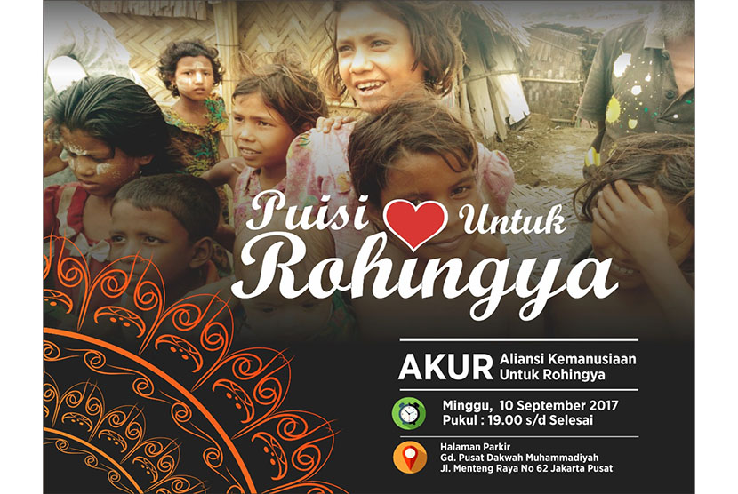 Malam ini, Republika menggelar acara Puisi Cinta untuk Rohingya.