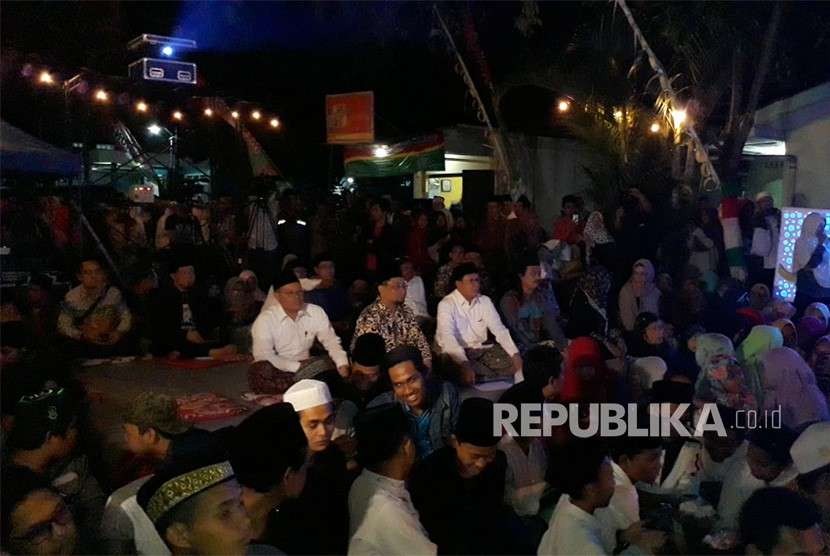 Malam Kebudayaan Pesantren di Panggung Krapyak, Kabupaten Bantul,  DIY, Rabu (10/10).